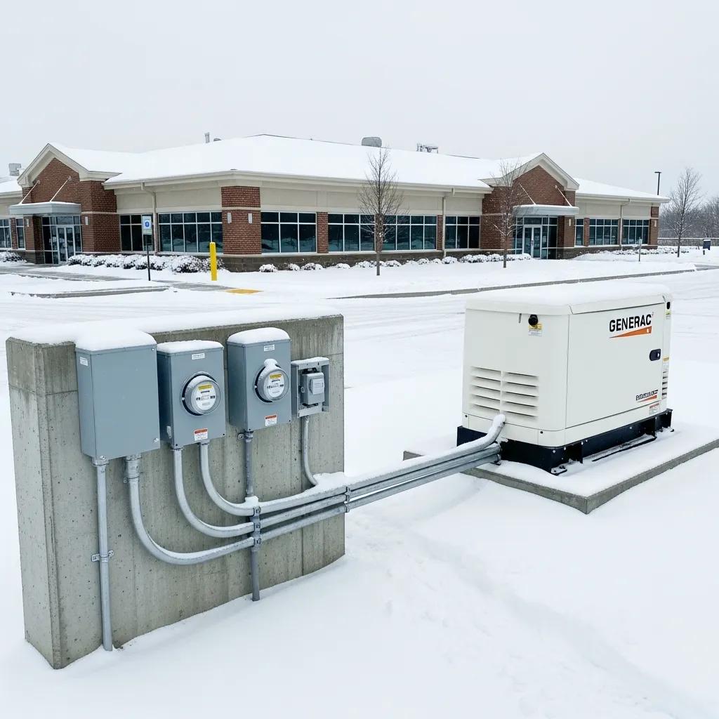 Commercial property electrical system prepared for winter storms